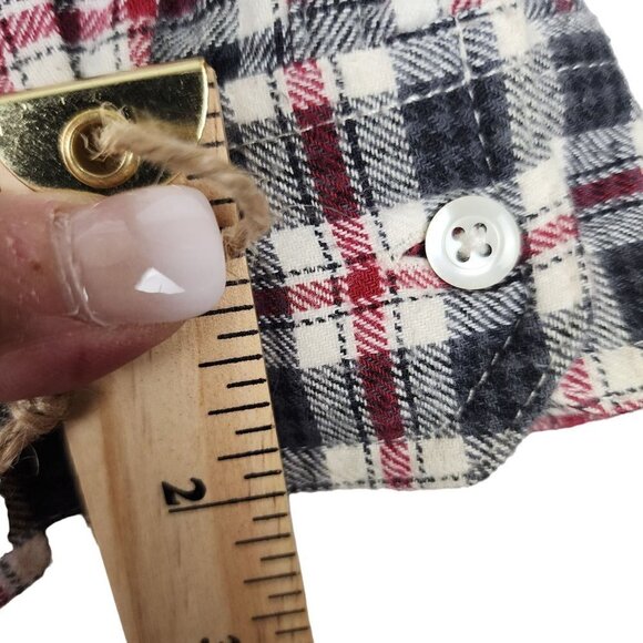 GAP Men's Soft Flannel Shirt Classic Fit Black Plaid Size XXL - Picture 10 of 12